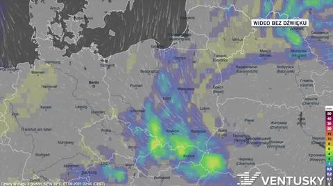 Prognozowane opady w dniach 01.09-05.09