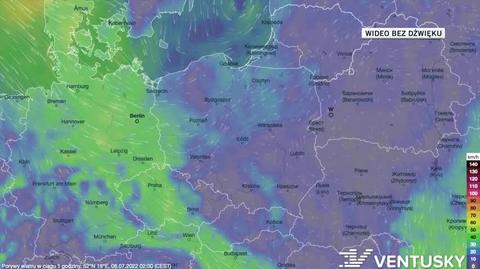 Prognoza porywów wiatru w dniach 08-12.07