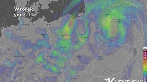 Opady w najbliższych dniach (ventusky.com)