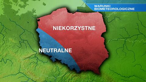Warunki biometeo w poniedziałek