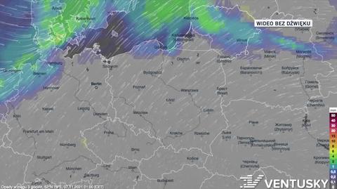 Prognozowane opady w dniach 07-11.11