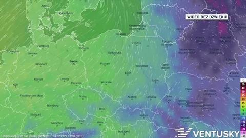 Prognozowana temperatura w ciągu kolejnych dni