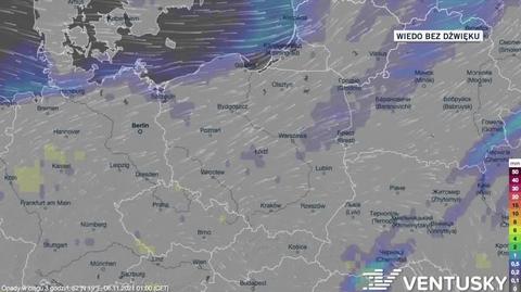 Prognozowane opady w dniach 6-10.11