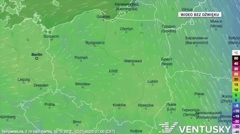 Prognozowana temperatura w kolejnych dniach