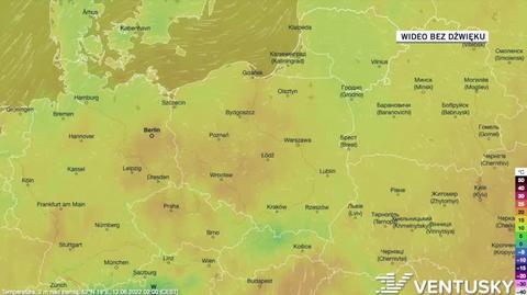 Prognoza temperatur na dni 12-16.06