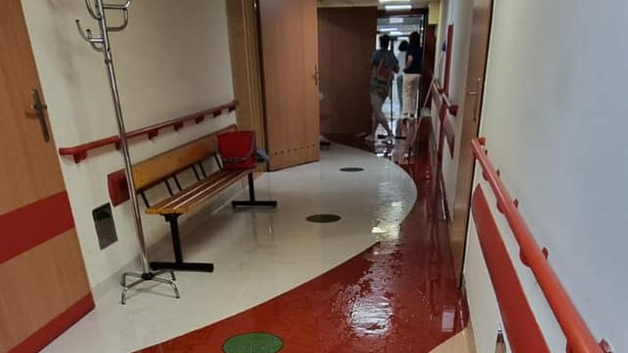 The hospital was flooded.  Emergency room closed