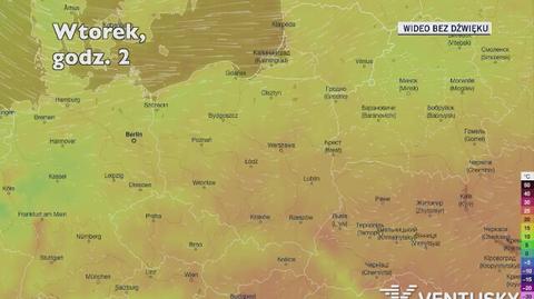 Temperatura w ciągu najbliższych dni (Ventusky.com)