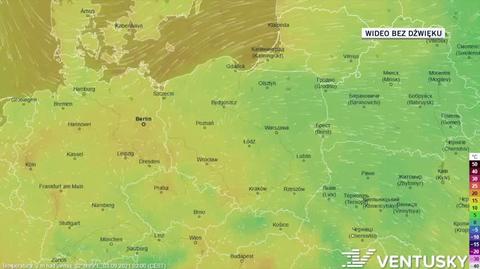 Prognozowana temperatura w ciągu kolejnych dni