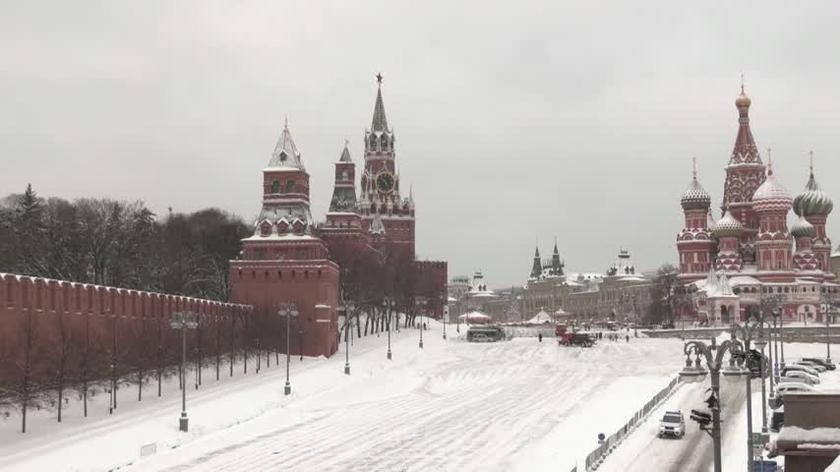 Moskwa pod grubą warstwą śniegu