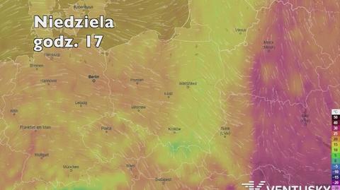 Temperatura w najbliższych dniach (ventusky.com | wideo bez dźwięku)