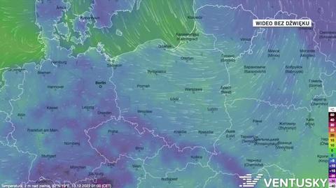 Prognozowana temperatura w ciągu następnych dni