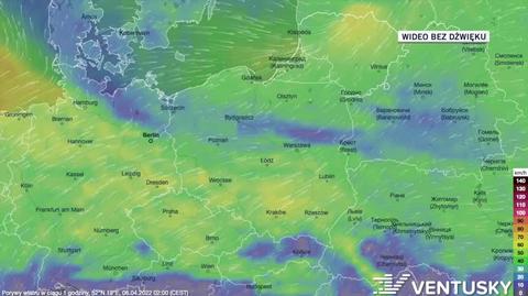 Prognozowane porywy wiatru w nadchodzących dniach