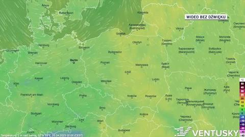 Prognozowana temperatura w kolejnych dniach