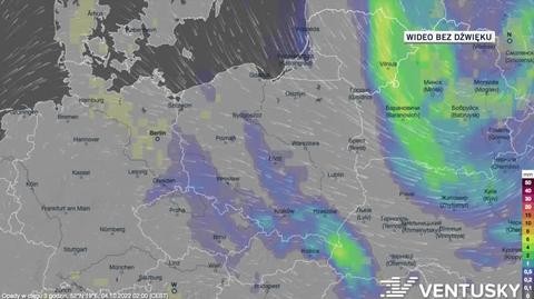 Prognozowane opady w dniach 4-8.10