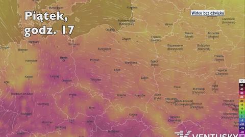 Temperatura w kolejnych dniach (Ventusky.com) | wideo bez dźwięku