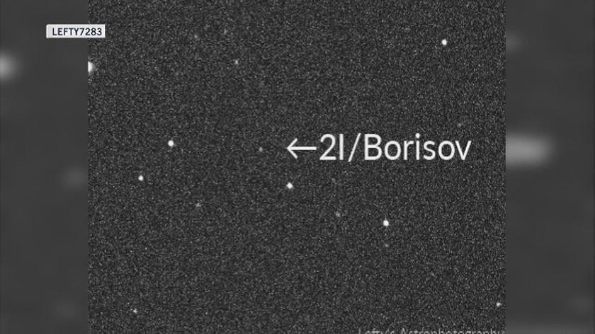 Przelot komety 2I/Borisov zarejestrowany w nocy z 27 na 28 września 2019 roku