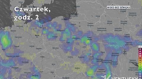 Prognozowane opady w najbliższych dniach (Ventusky.com) | wideo bez dźwię