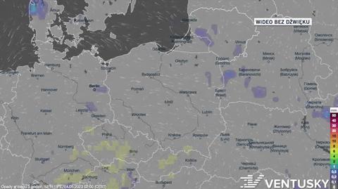 Prognozwane opady w dniach 14-18.05