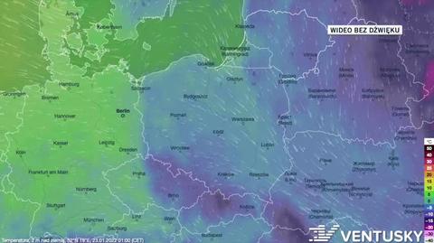 Prognozowana temperatura w dniach 23-27.01