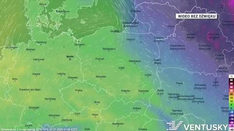 Prognozowana temperatura w kolejnych dniach