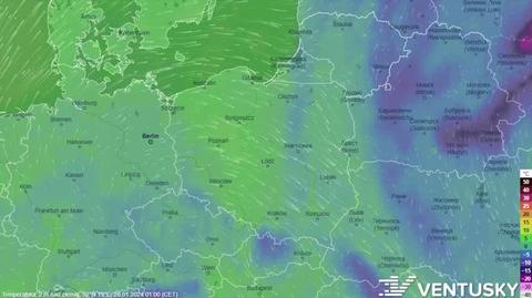 Prognozowana temperatura w kolejnych dniach