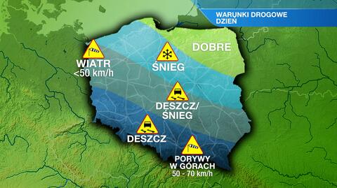 Warunki drogowe w piątek 9.02