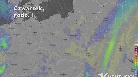 Prognozowane opady w najbliższych dniach (Ventusky.com) | wideo bez dźwięku