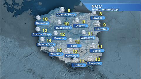 Prognoza pogody na noc 22/23.06