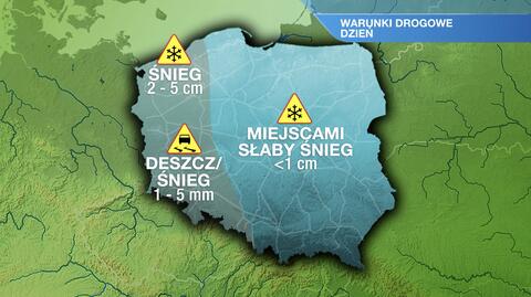 Warunki drogowe w czwartek 23.12