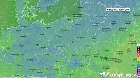 Prognozowana temperatura w kolejnych dniach