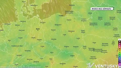 Prognozowana temperatura w kolejnych dniach