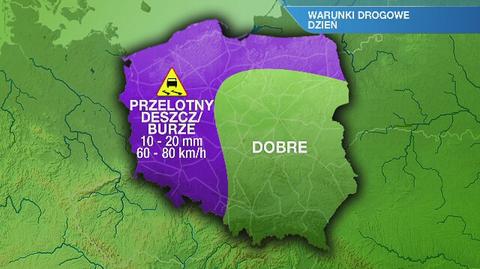 Warunki drogowe we wtorek