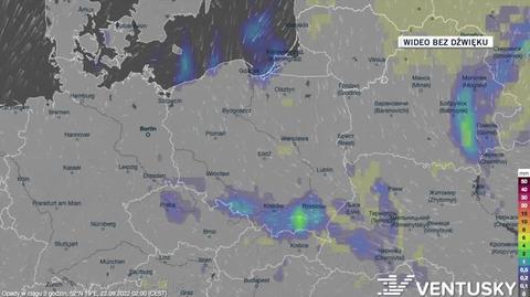 Prognozowane opady w kolejnych dniach