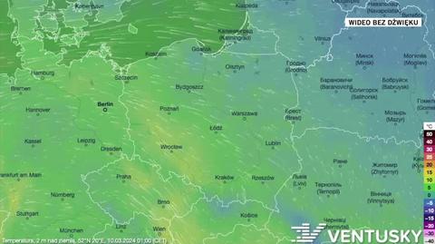 Prognozowana temperatura na kolejne dni