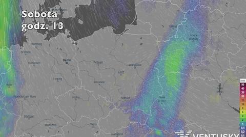 Opady w najbliższych dniach (ventusky.com | wideo bez dźwięku)