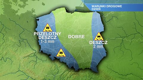 Warunki drogowe w poniedziałek 12.09