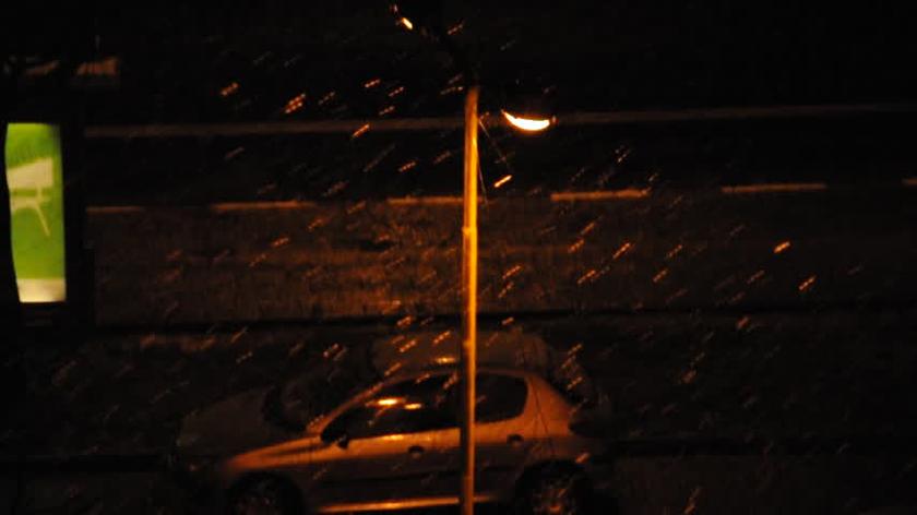 opad śniegu z deszczem w Szczecinie