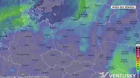 Prognoza porywów wiatru na okres 21-25.03