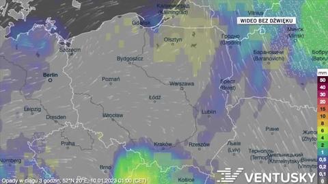 Prognozowane opady w kolejnych dniach