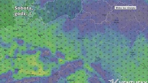 Prognozowane porywy wiatru w ciągu pięciu dni | wideo bez dźwięku