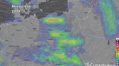 Potencjalne opady w ciągu najbliższych dni (Ventusky.com) | wideo bez dźwięku