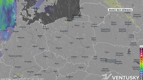 Prognozowane opady w dniach 13-17.11