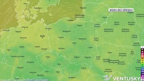 Prognozowana temperatura na długi weekend listopadowy