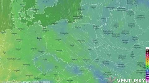 Prognozowana temperatura w kolejnych dniach