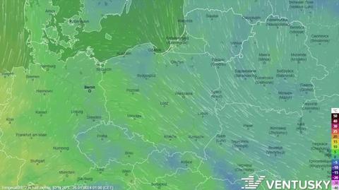 Prognozowana temperatura w kolejnych dniach