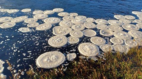 Szkocka rzeka pokryta "lodowymi naleśnikami"