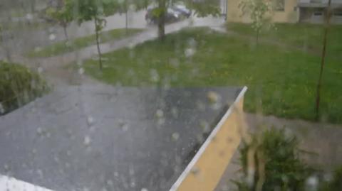 Ulewny deszcz na Podlasiu.