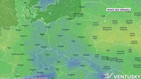 Prognozowana temperatura w kolejnych dniach