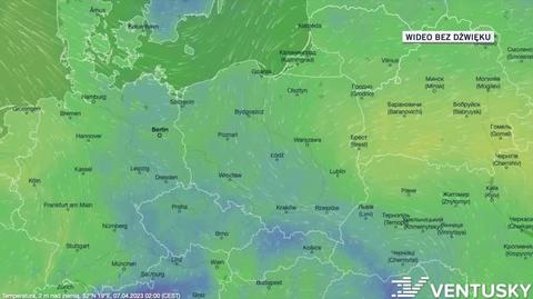 Prognozowana temperatura w kolejnych dniach