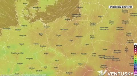 Prognozowana temperatura na kolejne dni